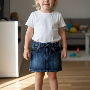 Old Navy Blue Denim Skirt with Stretch